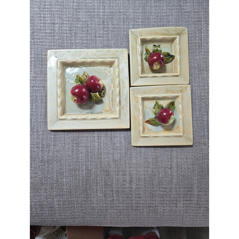 Vingtag Enchanto Co G117 Calif‎ Usa 3D Apple Wall Hanging Set Of 3